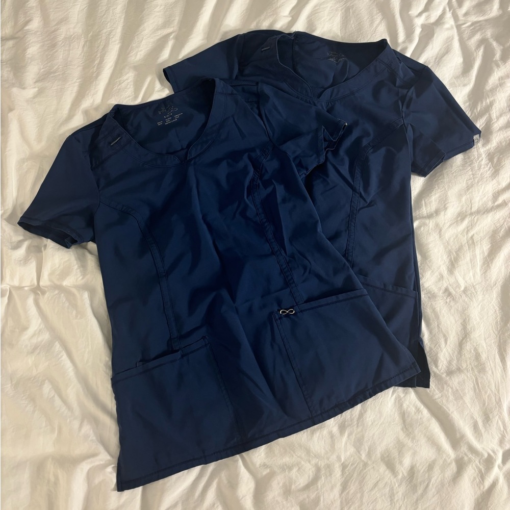 (2) Cherokee Infinity Scrub Tops Small - Picture 9 of 12